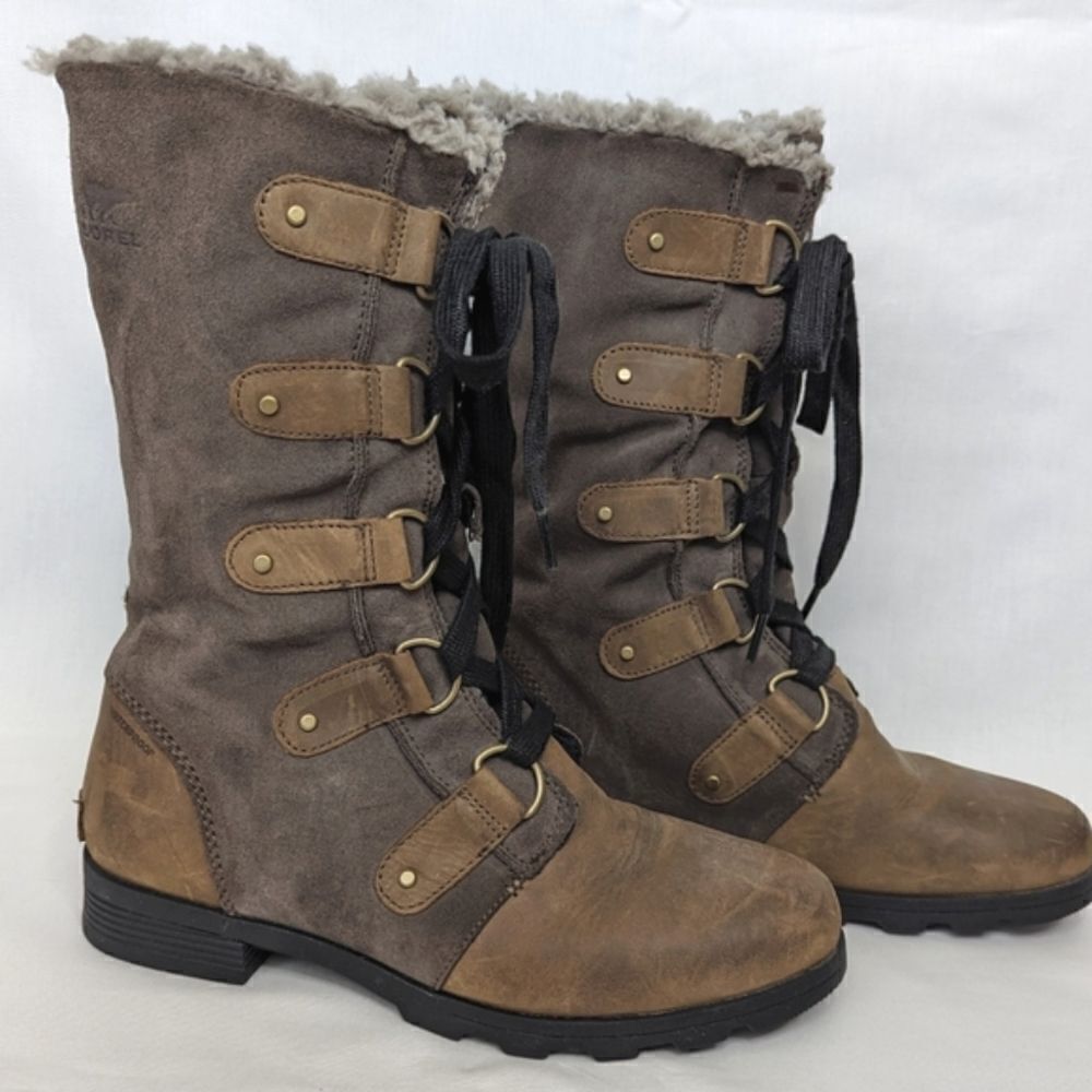 Sorel Emelie Lace Up Waterproof Boots Major 9.5 - Picture 5 of 14